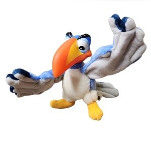 Vintage Disney The Lion King Zazu Plush Mattel 1994 Blue Bird Stuffed Animal Toy